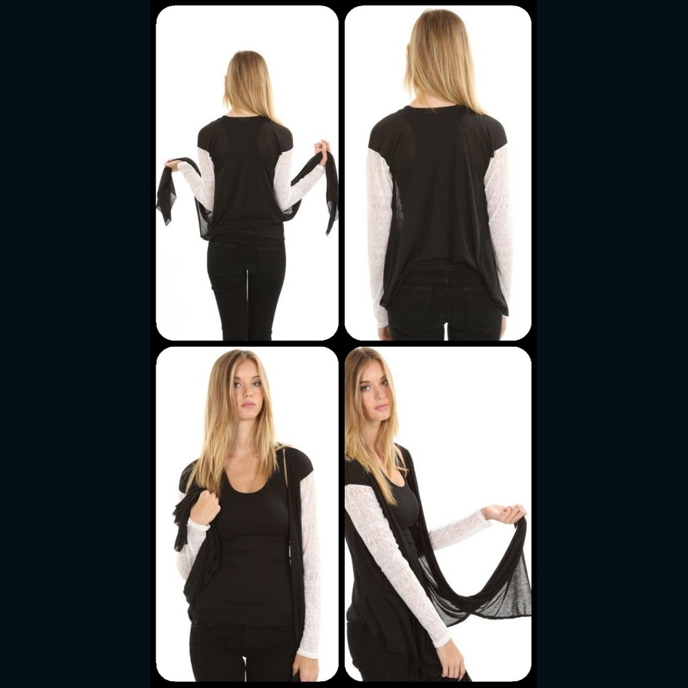 Sugar Lips Hi low Sharkbite Uncommon Objects Cardigan Open wrap top